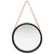 Wall Mirror with Strap 40 cm Black