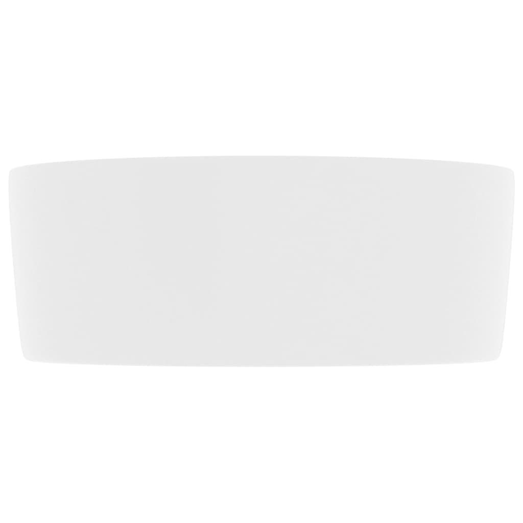 Luxury Wash Basin Round Matt White 40x15 cm Ceramic
