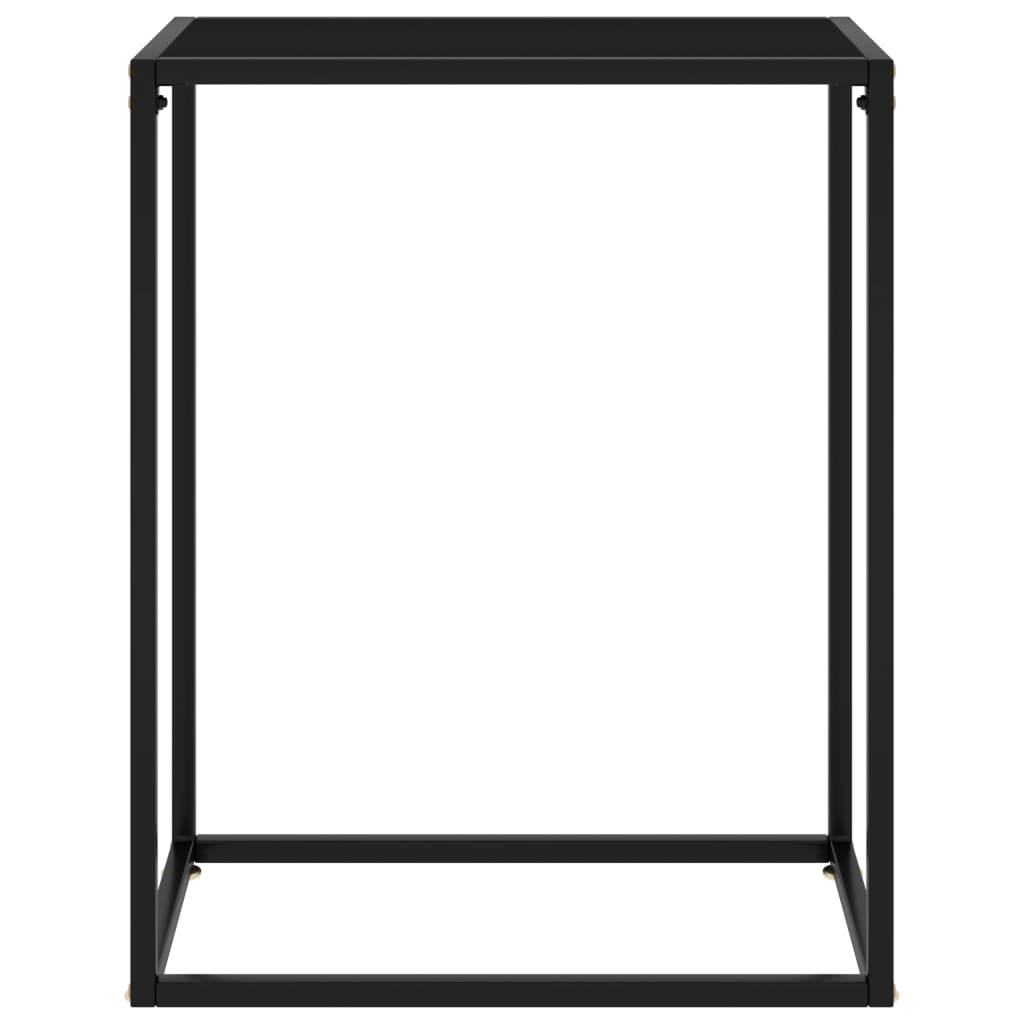Console Table Black 60x35x75 cm Tempered Glass