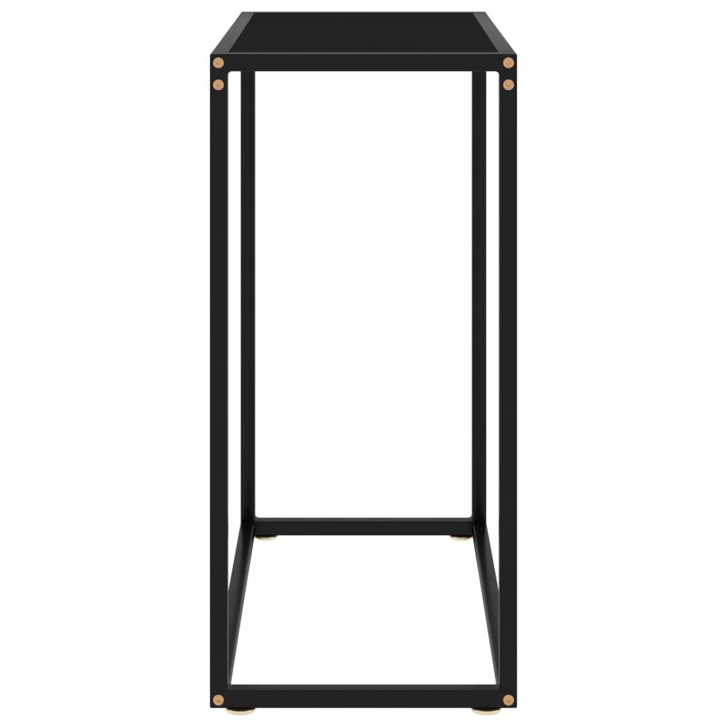 Console Table Black 60x35x75 cm Tempered Glass
