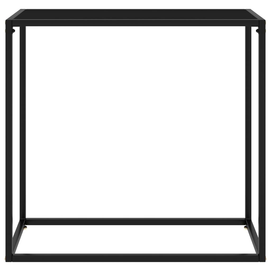 Console Table Black 80x35x75 cm Tempered Glass