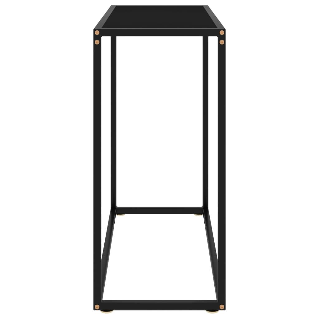 Console Table Black 80x35x75 cm Tempered Glass