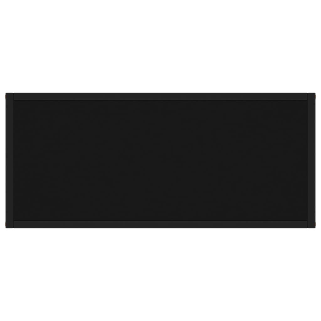 Console Table Black 80x35x75 cm Tempered Glass