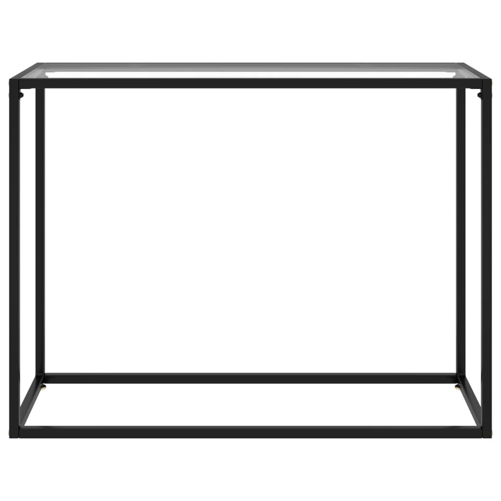 Console Table Transparent 100x35x75 cm Tempered Glass