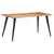 Dining Table with Live Edges 160x80x75 cm Solid Acacia Wood