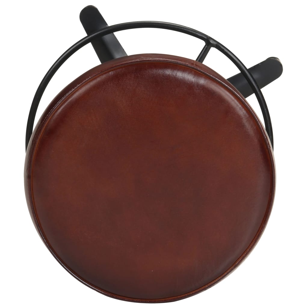 Bar Stools 2 pcs 52 cm Real Leather