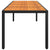 Garden Table 250x100x75 cm Acacia Wood and Poly Rattan Black