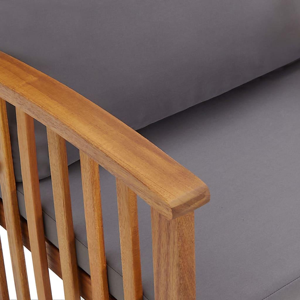 Garden Bench with Cushions 119 cm Solid Acacia Wood