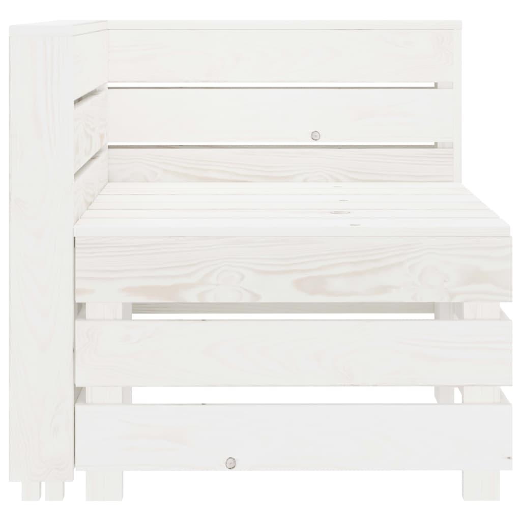 Garden Pallet Corner Sofa White Wood