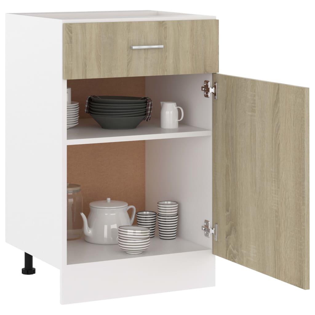 Drawer Bottom Cabinet Lyon Sonoma Oak 50x46x81.5 cm Engineered Wood