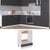 Oven Cabinet Grey 60x46x81.5 cm Engineered Wood