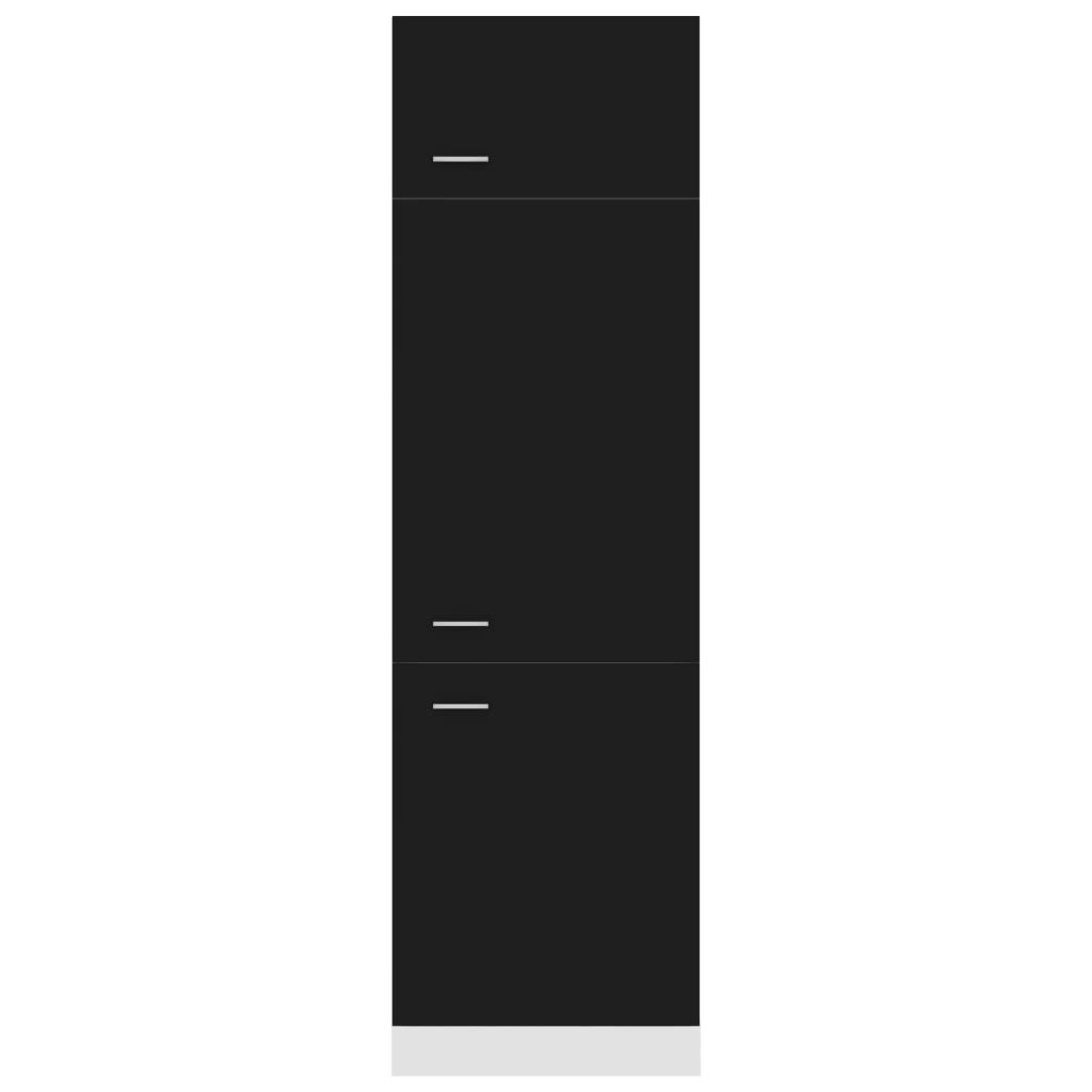 Refrigerator Cabinet Lyon Black 60x57x207 cm Engineered Wood