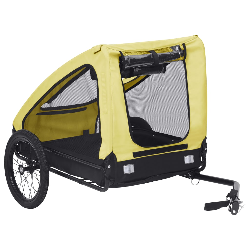Pet Bike Trailer Yellow and Black