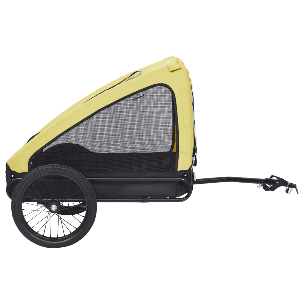 Pet Bike Trailer Yellow and Black