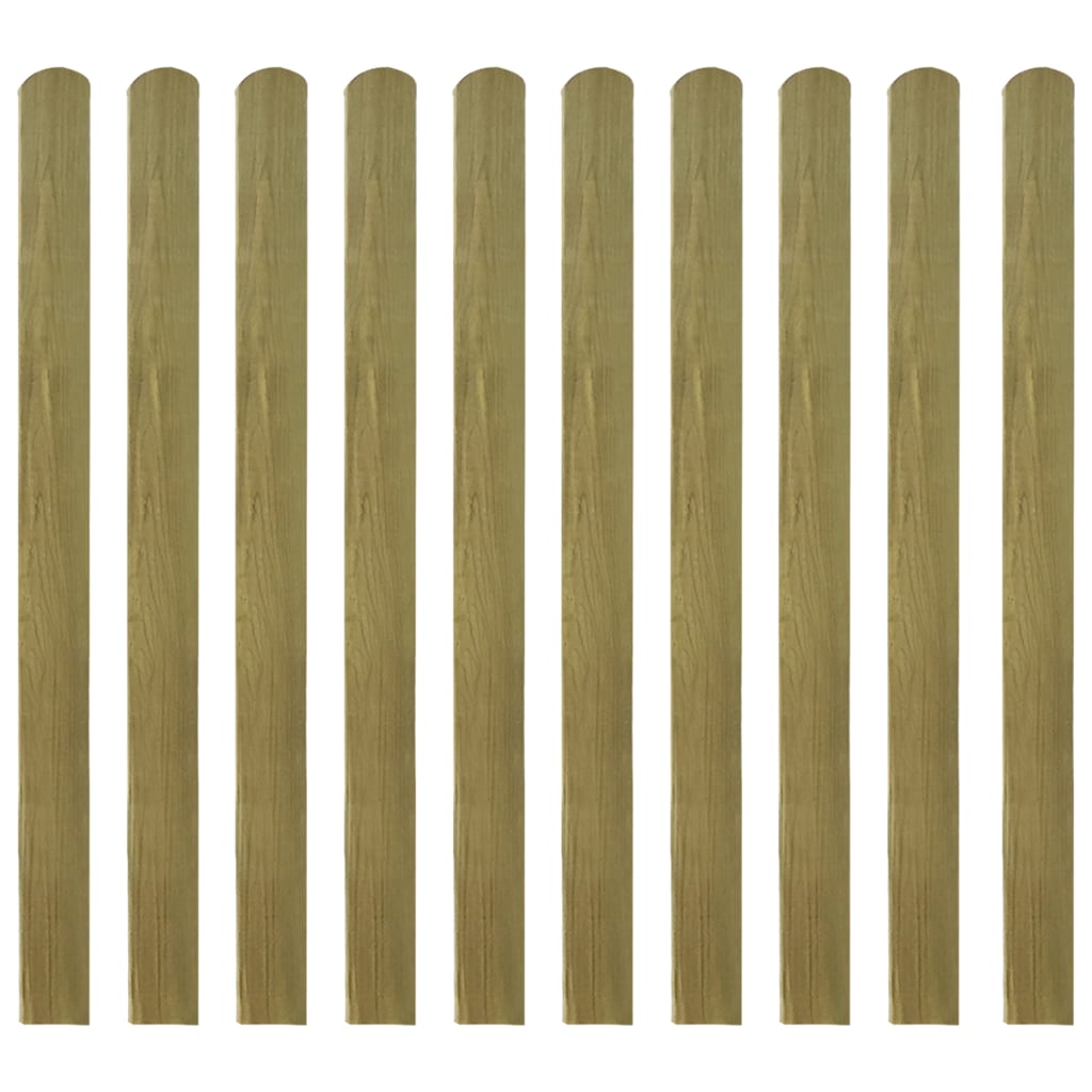 Impregnated Fence Slats 10 pcs Wood 120 cm