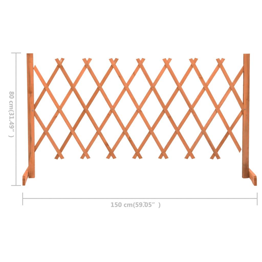 Garden Trellis Fence Orange 150x80 cm Solid Firwood