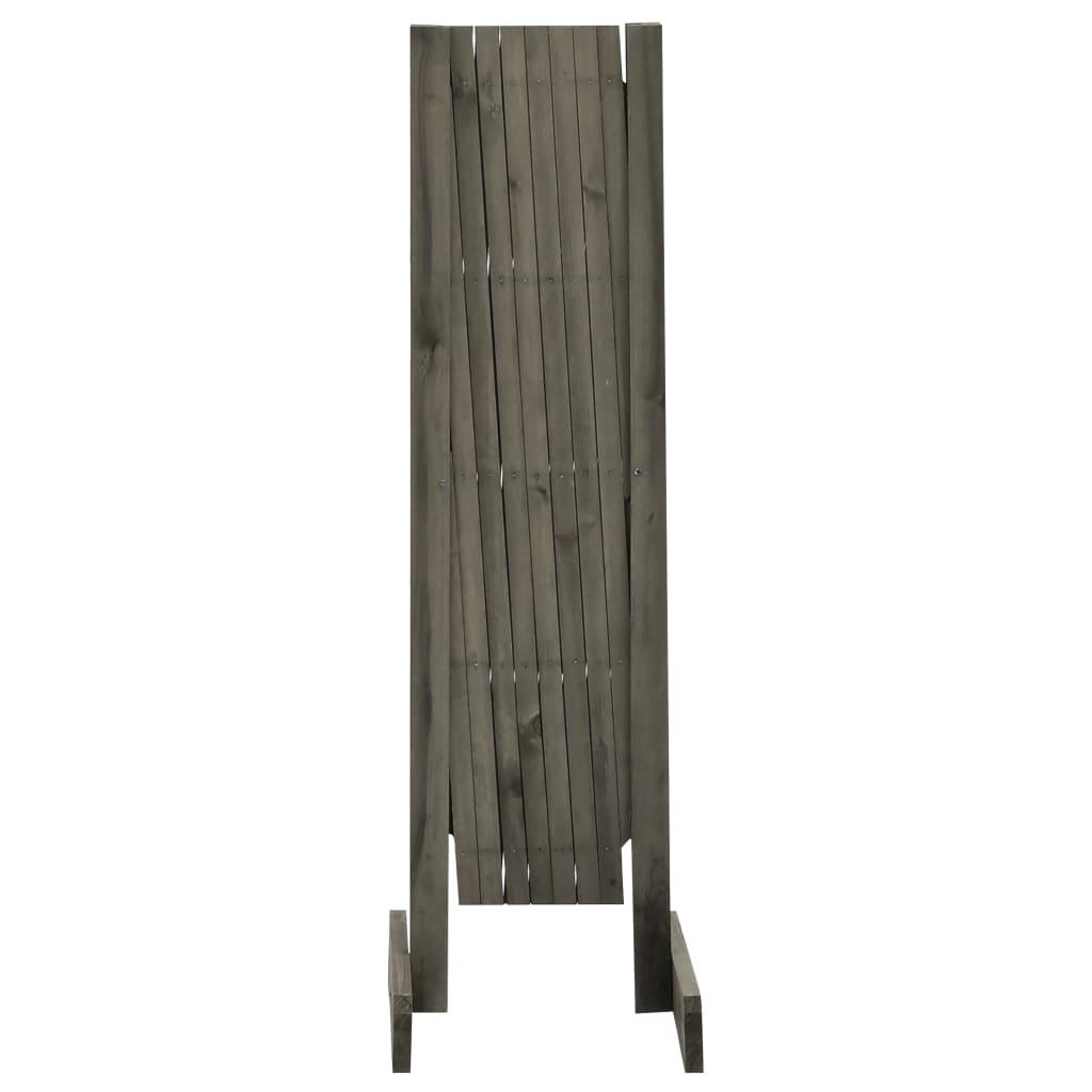 Garden Trellis Fence Grey 150x80 cm Solid Firwood