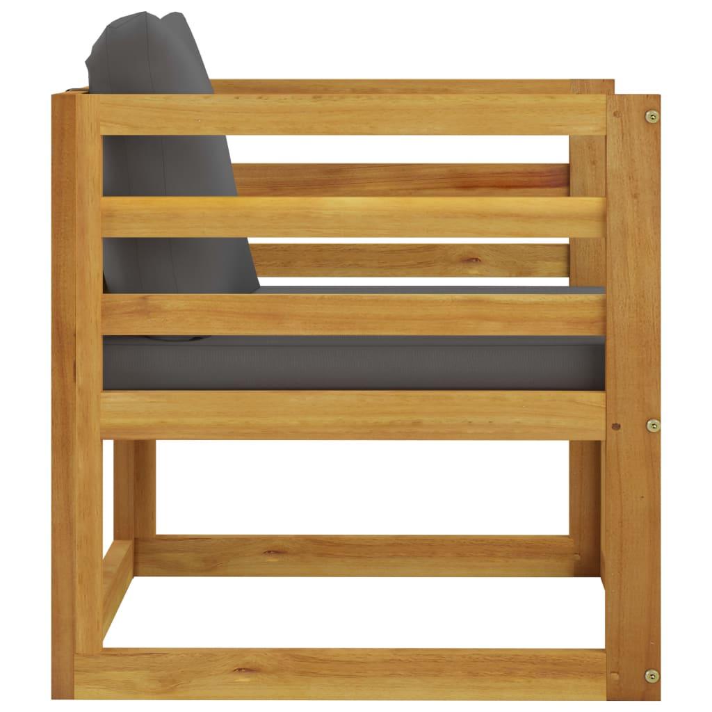 5 Piece Garden Lounge Set with Cushion Solid Acacia Wood