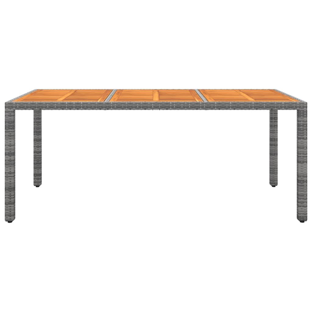 7 Piece Garden Dining Set Poly Rattan Grey