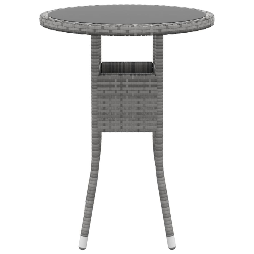 5 Piece Garden Lounge Set Poly Rattan Grey