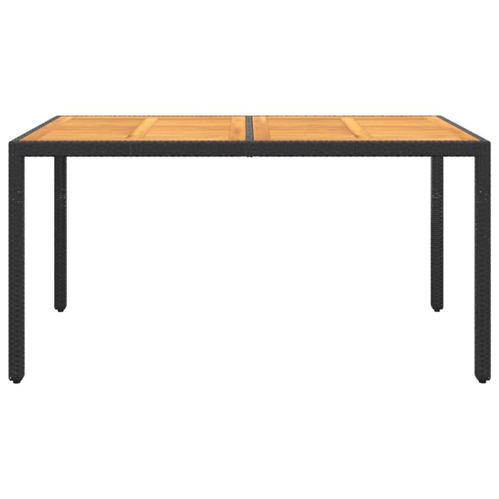 5 Piece Garden Dining Set Poly Rattan Black