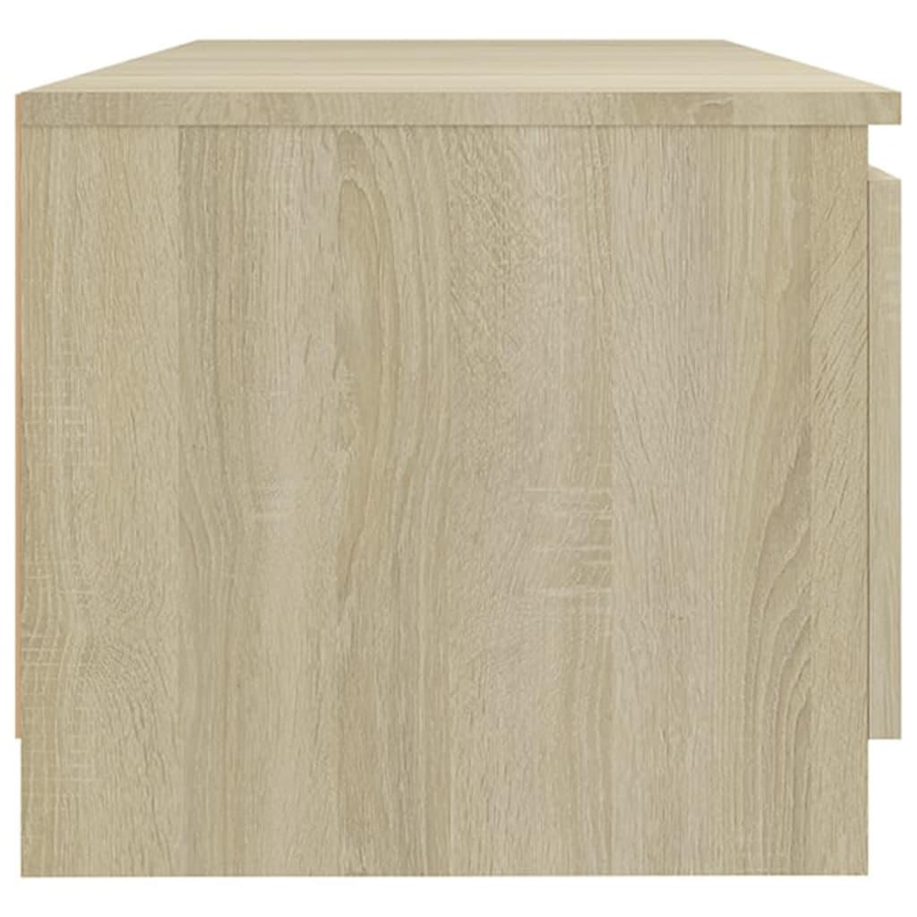 TV Cabinet with LED Lights Sonoma Oak 140x40x36 cm