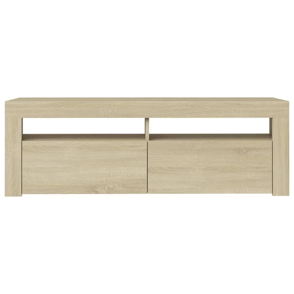 TV Cabinet with LED Lights Sonoma Oak 120x35x40 cm