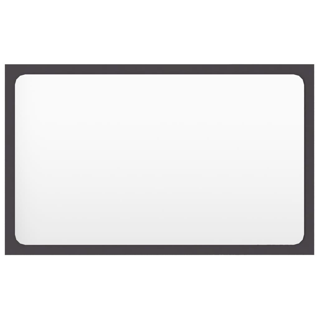 Bathroom Mirror Grey 60x1.5x37 cm Engineered Wood