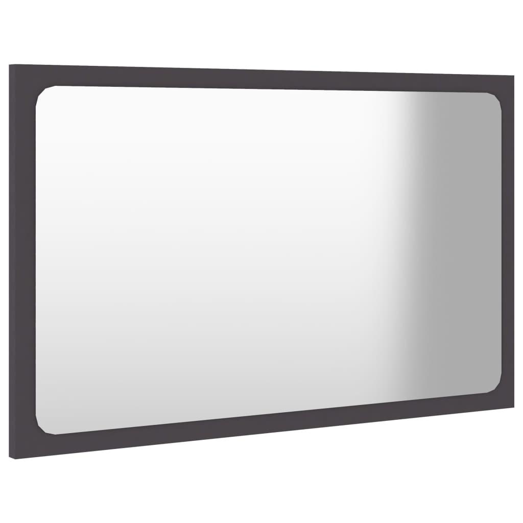 Bathroom Mirror Grey 60x1.5x37 cm Engineered Wood