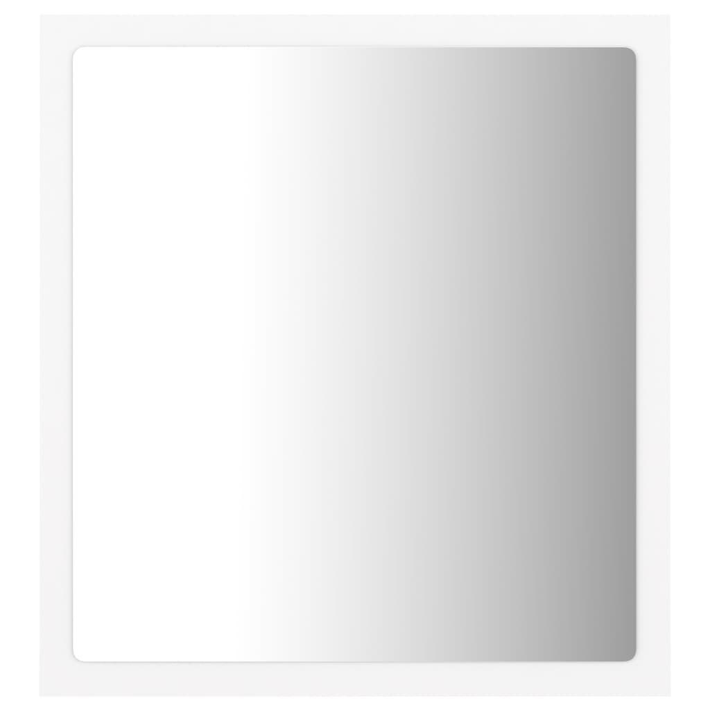 LED Bathroom Mirror White 40x8.5x37 cm Engineered Wood