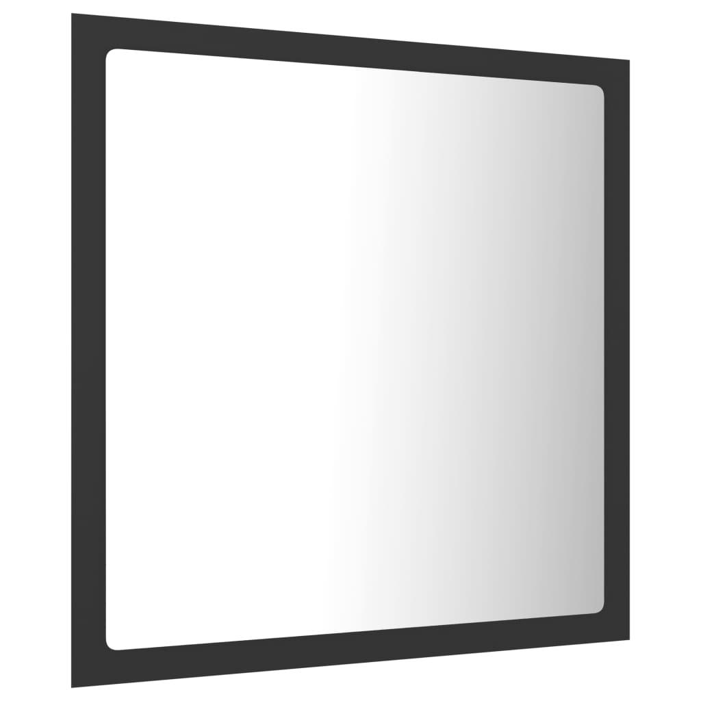 LED Bathroom Mirror Grey 40x8.5x37 cm Acrylic