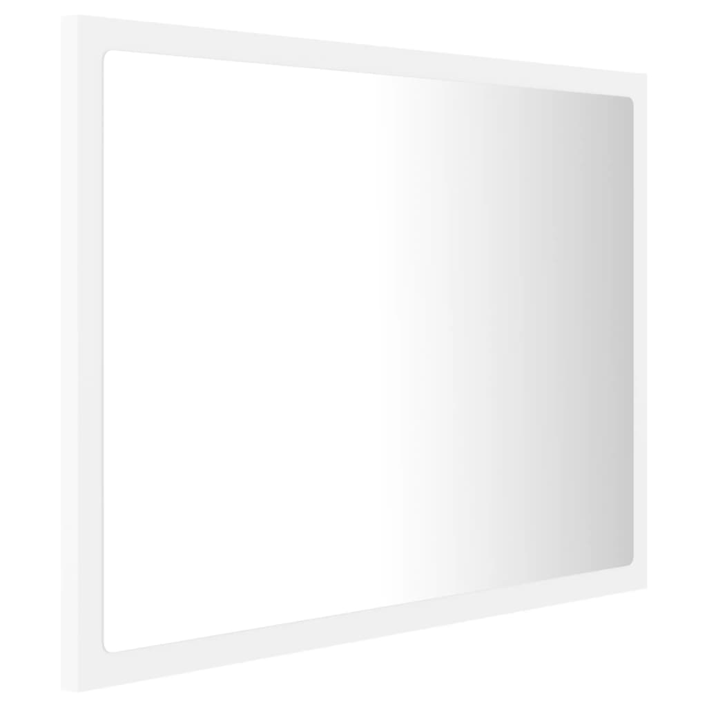 LED Bathroom Mirror White 60x8.5x37 cm Acrylic
