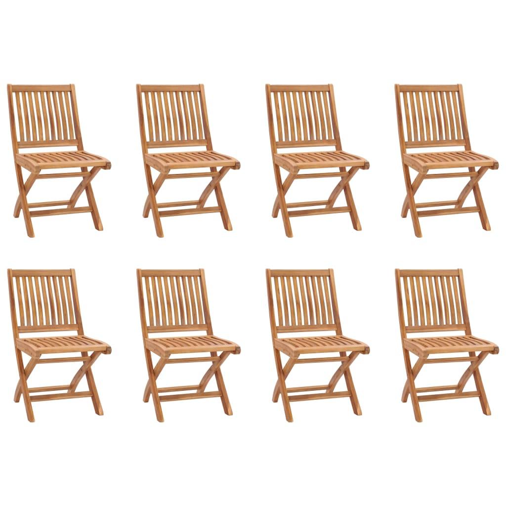9 Piece Garden Dining Set Solid Teak Wood