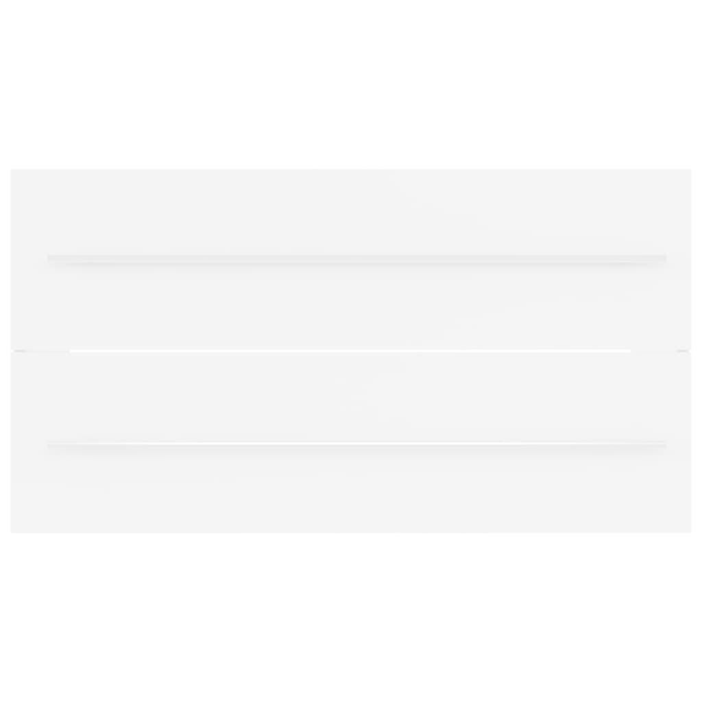 2 Piece Bathroom Furniture Set White and Sonoma Oak Engineered Wood