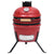 2-in-1 Kamado Barbecue Grill Smoker Ceramic 56 cm Red