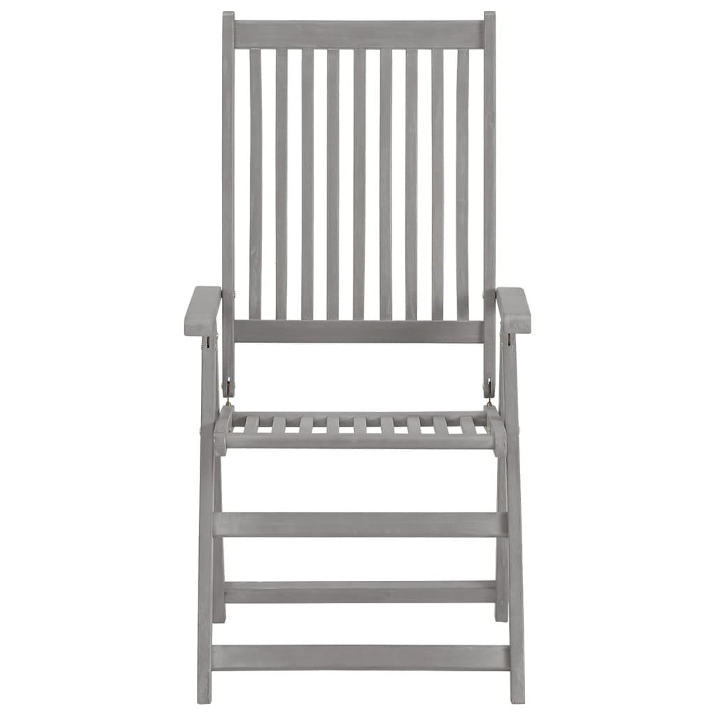 Garden Reclining Chairs 4 pcs with Cushions Solid Wood Acacia