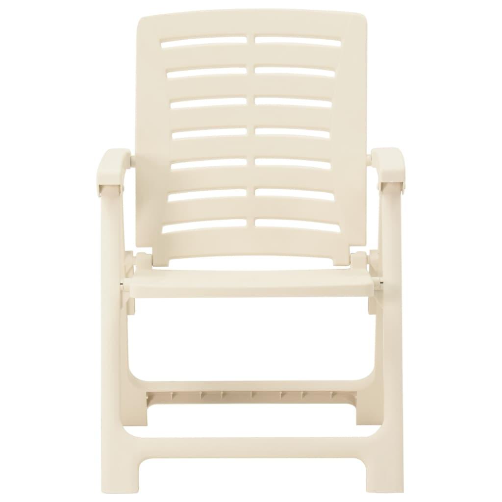 Garden Chairs 4 pcs Plastic White