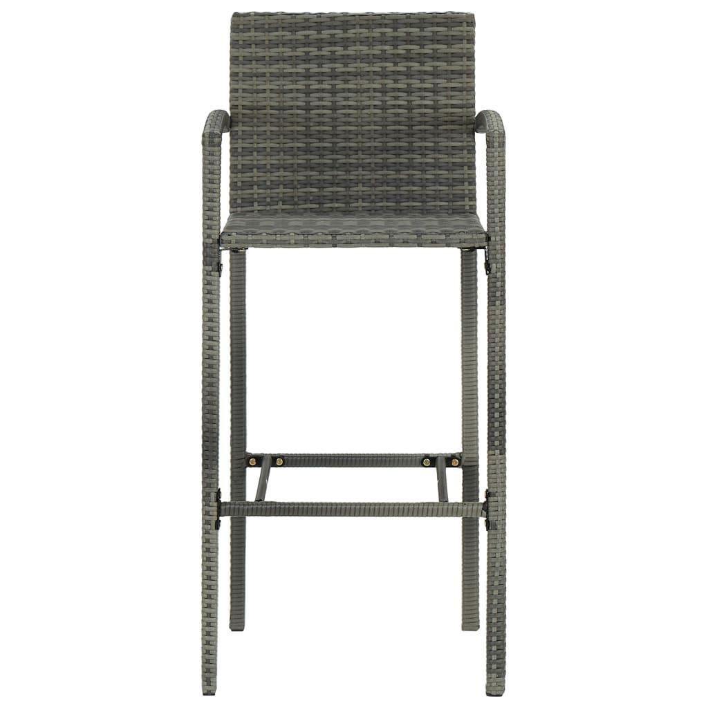 5 Piece Garden Bar Set Grey