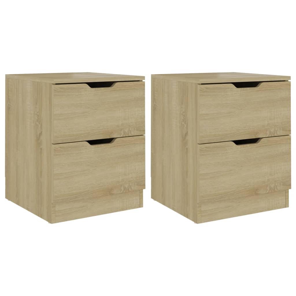 Bedside Cabinets 2 pcs Sonoma Oak 40x40x50 cm Engineered Wood