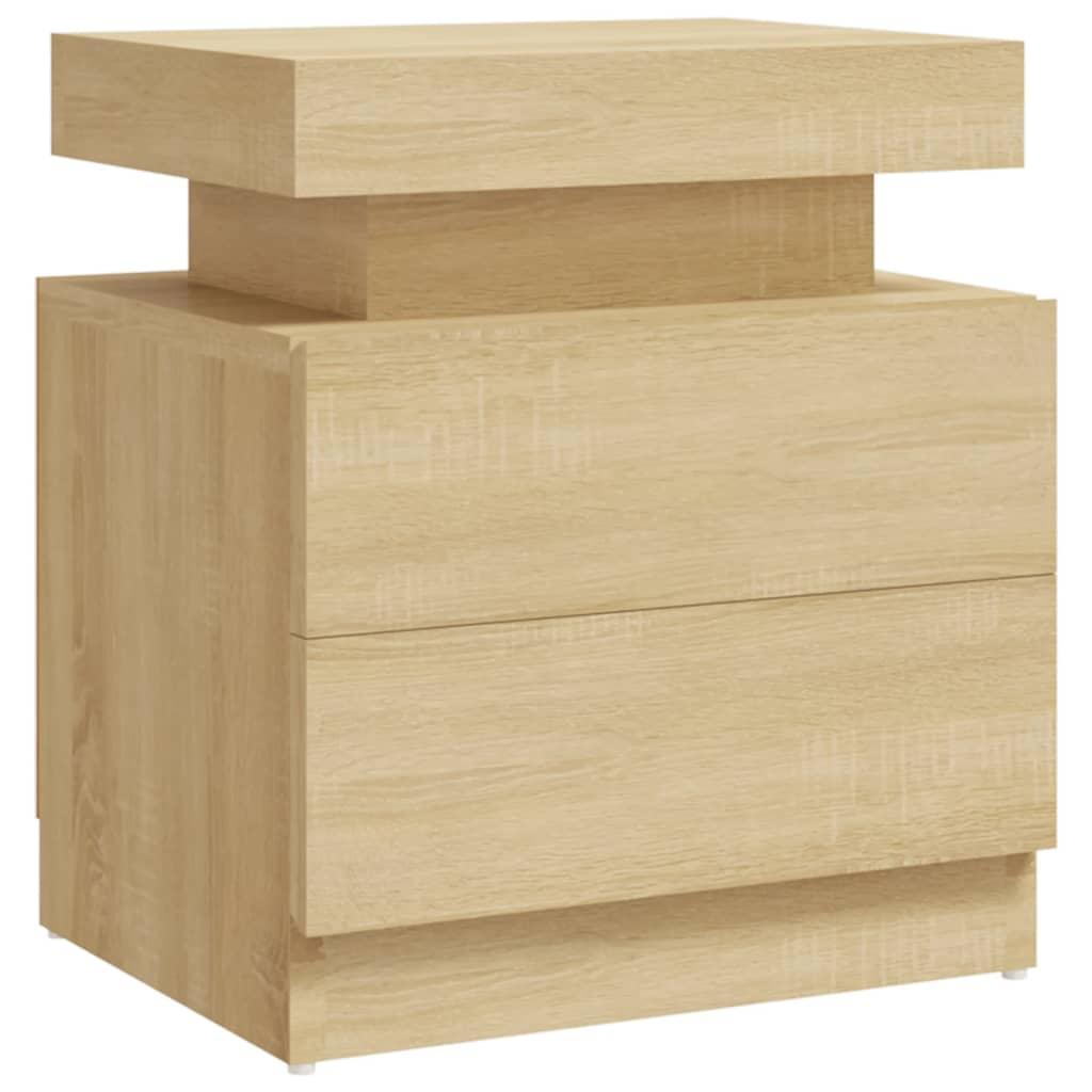 Bedside Cabinet Sonoma Oak 45x35x52 cm Engineered Wood