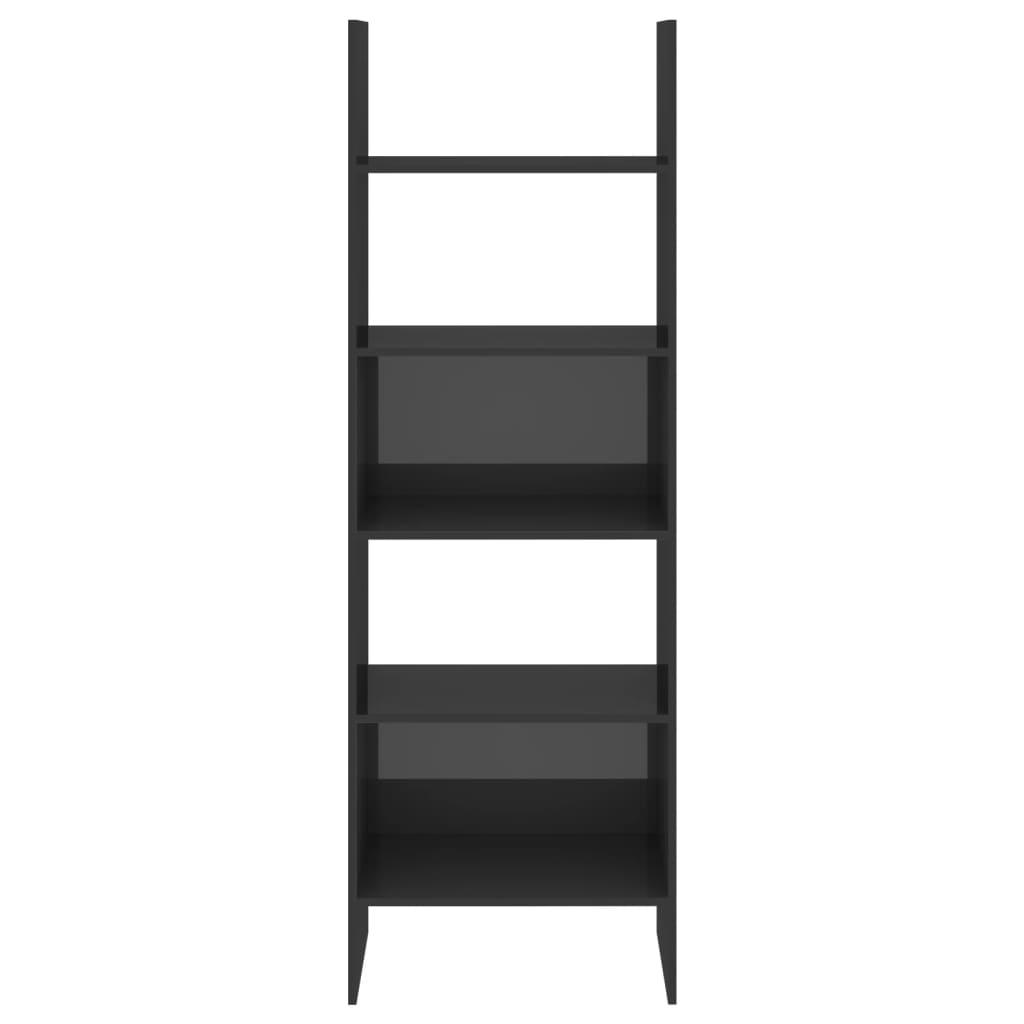 Book Cabinet High Gloss Grey 60x35x180 cm Engineered Wood