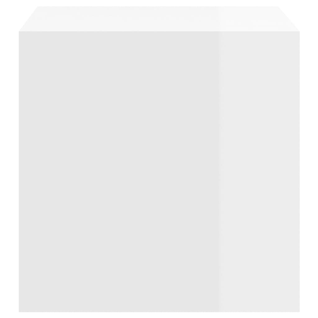 Wall Cabinet High Gloss White 37x37x37 cm Engineered Wood
