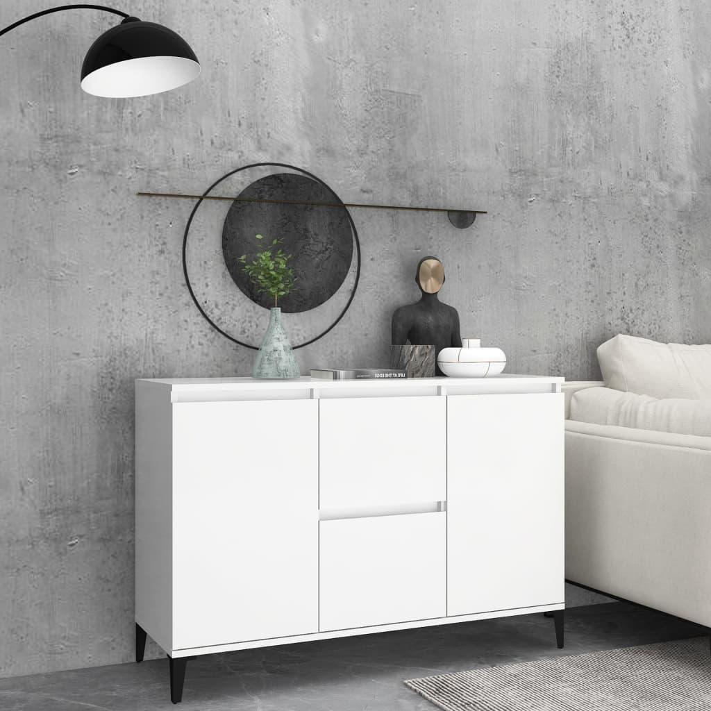 Sideboard White 102x35x70 cm Engineered Wood