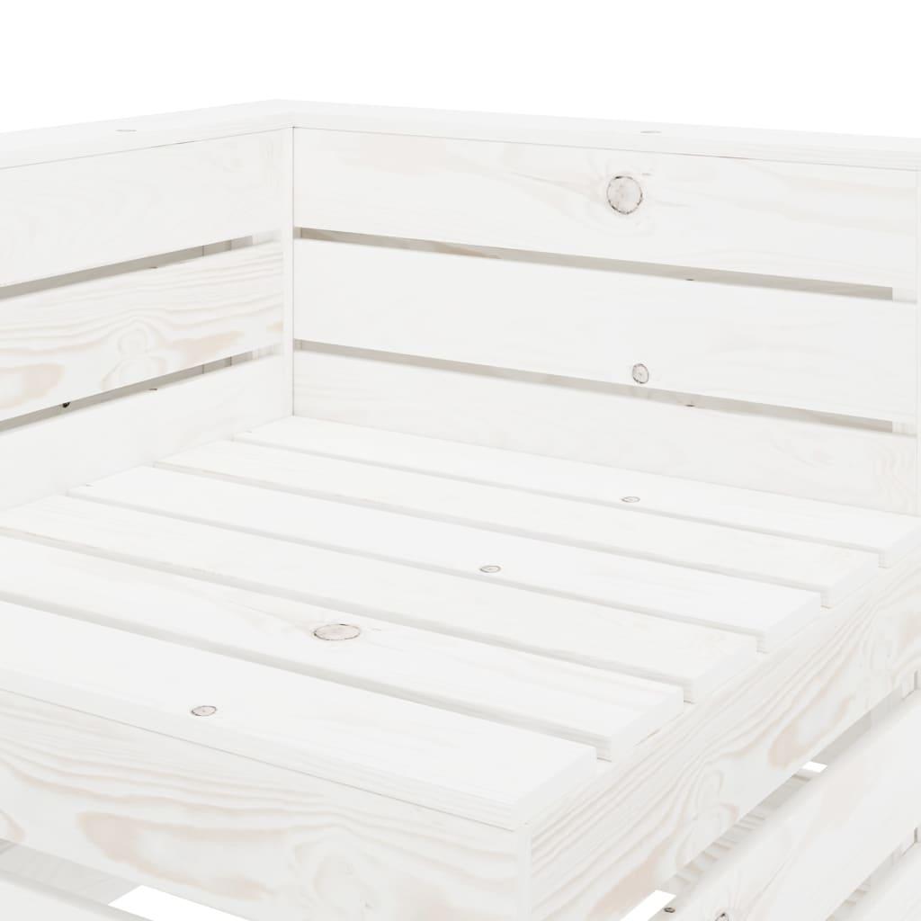 7 Piece Garden Lounge Set Pallets Wood White