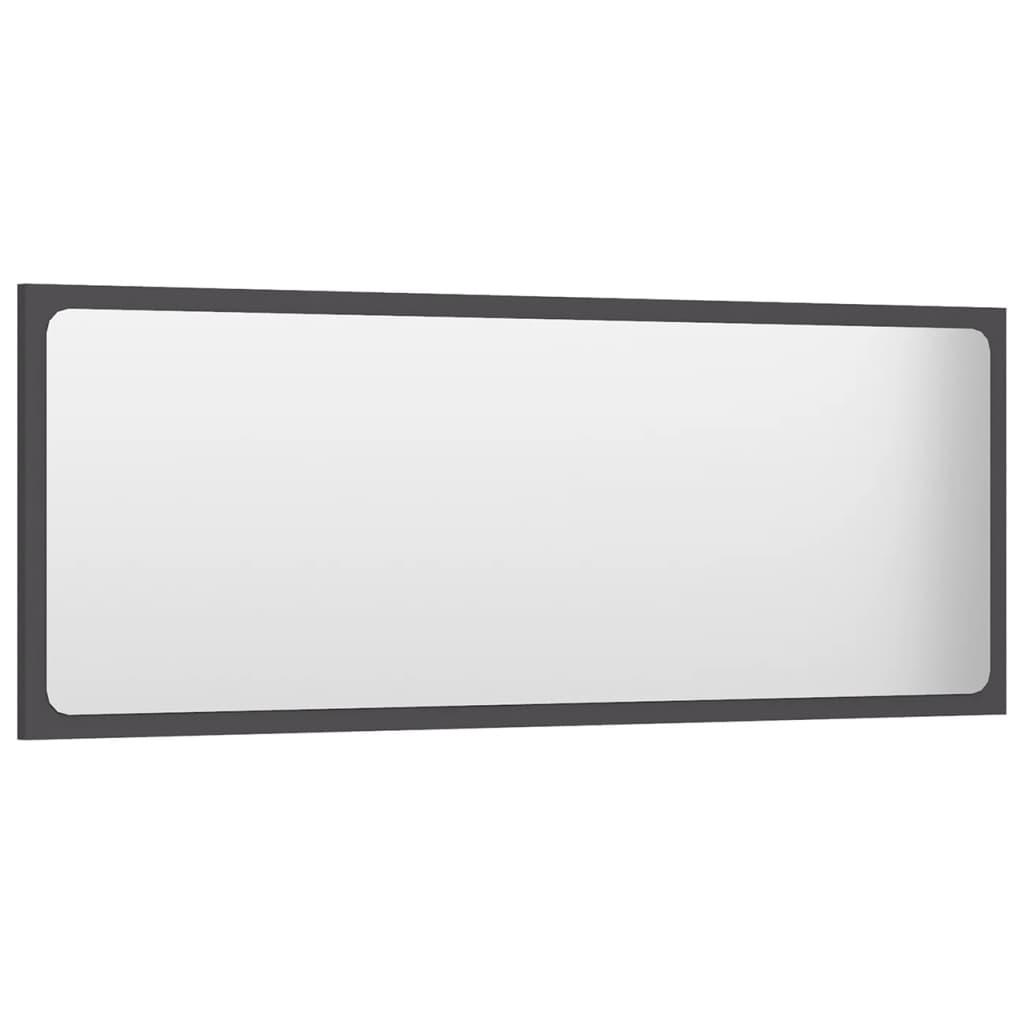 Bathroom Furniture Set Grey Engineered Wood