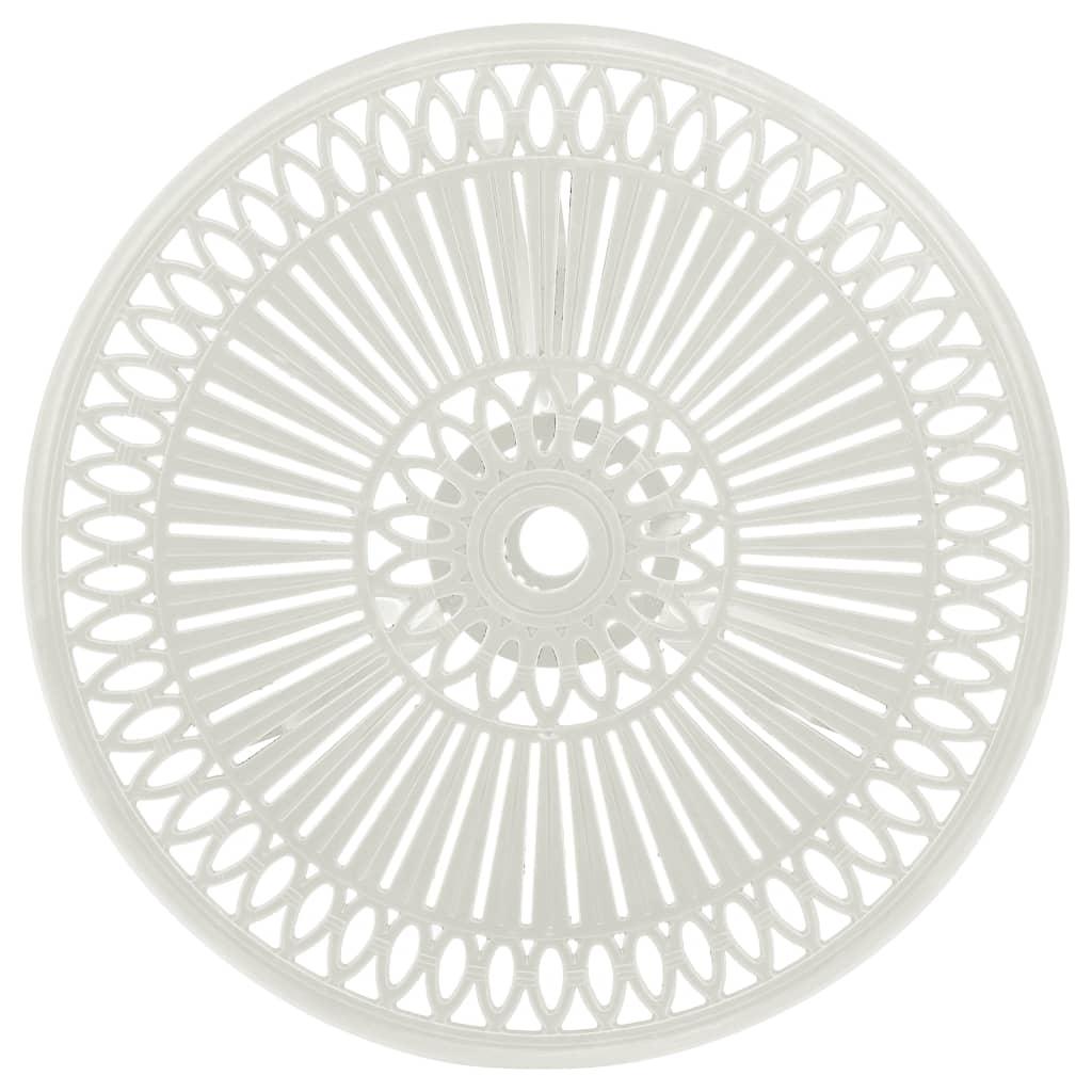 3 Piece Bistro Set Cast Aluminium White