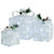 Decorative Christmas Gift Boxes 3 pcs White Outdoor Indoor