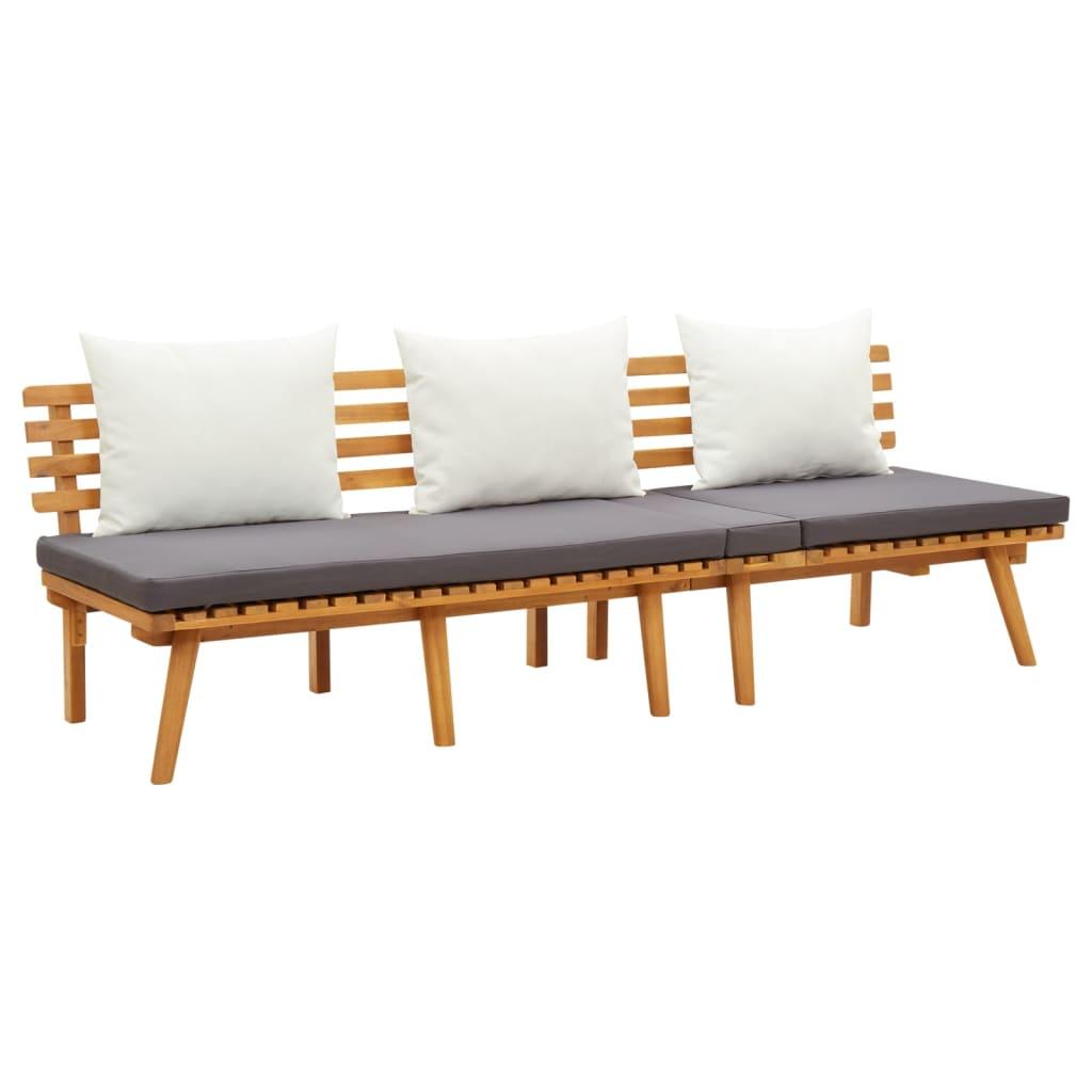 Garden Day Bed 200x65 cm Solid Wood Acacia