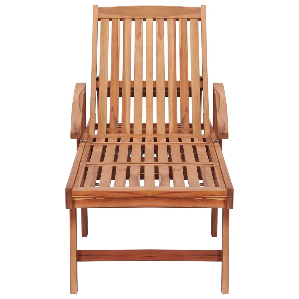 Sun Loungers 2 pcs Solid Teak Wood