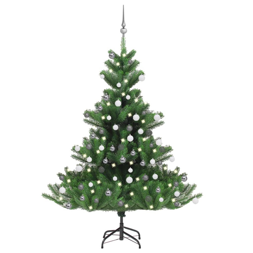 Nordmann Fir Artificial Christmas Tree LED&amp;Ball Set Green 150cm